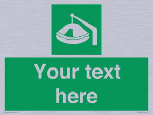 Custom sign Safe condition Davit-launched liferaft